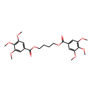 Benzoic acid, 3,4,5-trimethoxy-, 1,4-butanediyl ester structure