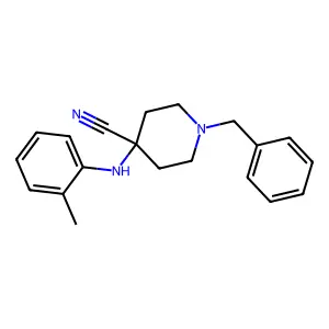 1-Benzyl-4-(o-toluidino)piperidine-4-carbonitrile structure