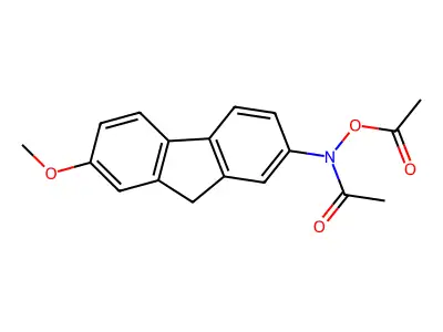 Acetamide, N-(acetyloxy)-n-(7-methoxy-9h-fluoren-2-yl)- structure