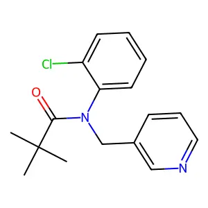 Propanamide, N-(2-chlorophenyl)-2,2-dimethyl-N-(3-pyridinylmethyl)- structure