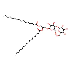 1(3)-Dipalmitoyl-3(1)-(glucopyranosyl-(1-4)-glucopyranosyl)-glycerol structure