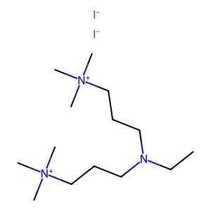 3,3'-(Ethylazanediyl)bis(N,N,N-trimethylpropan-1-aminium) diiodide structure