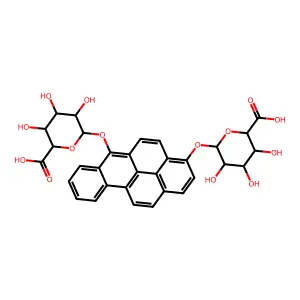 Benzo(a)pyrene-3,6-quinol diglucuronide structure