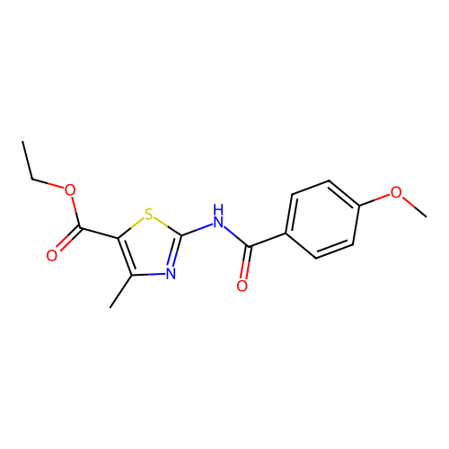 Ethyl 2-(4-methoxybenzamido)-4-methylthiazole-5-carboxylate structure