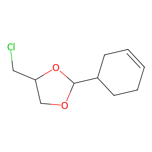 1,3-Dioxolane, 4-(chloromethyl)-2-(3-cyclohexen-1-yl)- structure