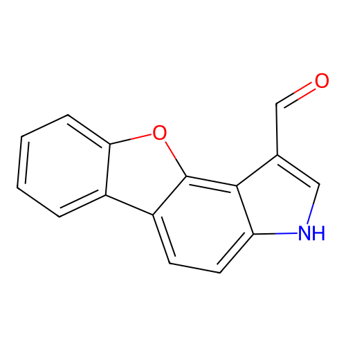 3H-benzofuro[2,3-e]indole-1-carbaldehyde structure
