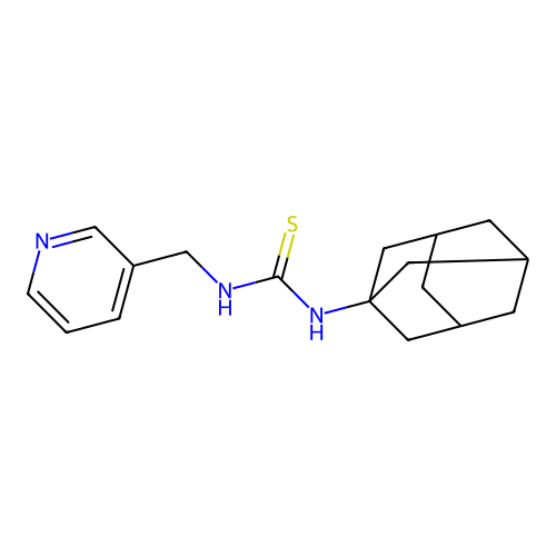 1-(1-Adamantyl)-3-(pyridin-3-ylmethyl)thiourea structure