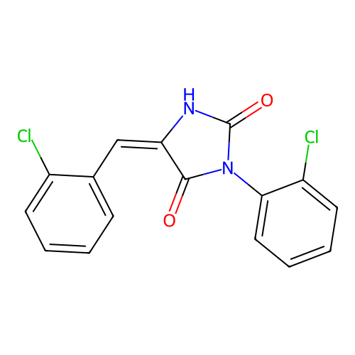 2,4-Imidazolidinedione, 3-(2-chlorophenyl)-5-((2-chlorophenyl)methylene)- structure