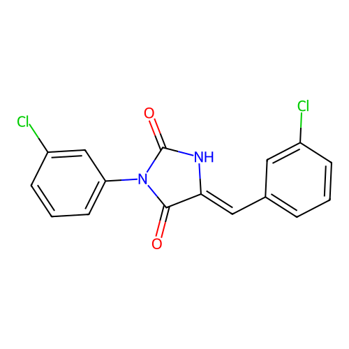 2,4-Imidazolidinedione, 3-(3-chlorophenyl)-5-((3-chlorophenyl)methylene)- structure