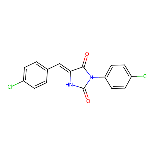 2,4-Imidazolidinedione, 3-(4-chlorophenyl)-5-((4-chlorophenyl)methylene)- structure