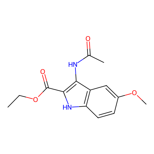 ethyl 3-acetamido-5-methoxy-1H-indole-2-carboxylate structure