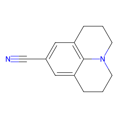 1H,5H-Benzo(ij)quinolizine-9-carbonitrile, 2,3,6,7-tetrahydro- structure