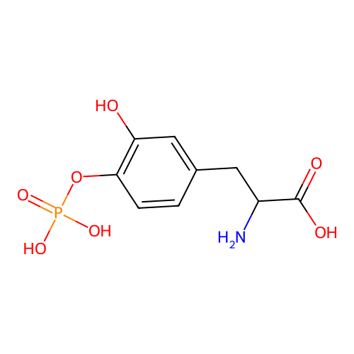 2-Amino-3-(3-hydroxy-4-phosphonooxyphenyl)propanoic acid structure