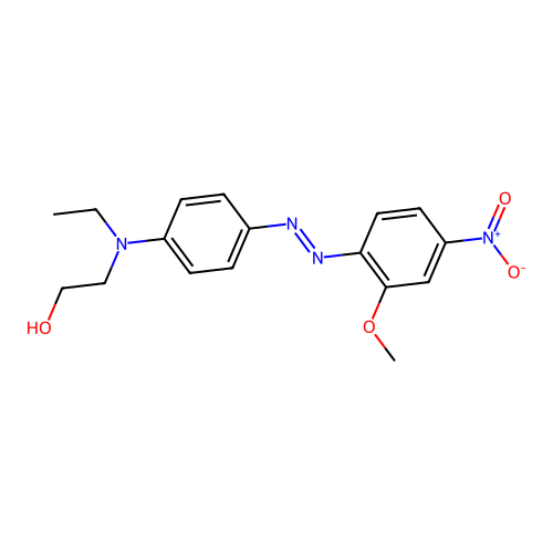 2-(Ethyl(4-((2-methoxy-4-nitrophenyl)azo)phenyl)amino)ethanol structure