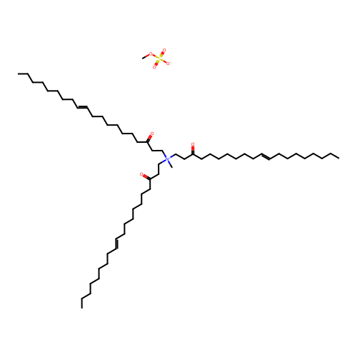 Methyltris[2-oleoylethyl]ammonium methyl sulfate structure
