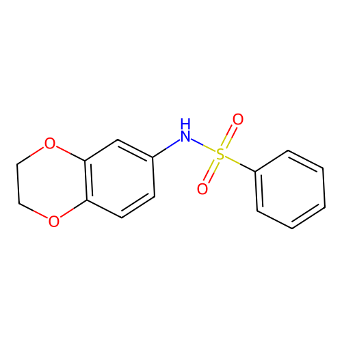 N-(2,3-dihydro-1,4-benzodioxin-6-yl)benzenesulfonamide structure