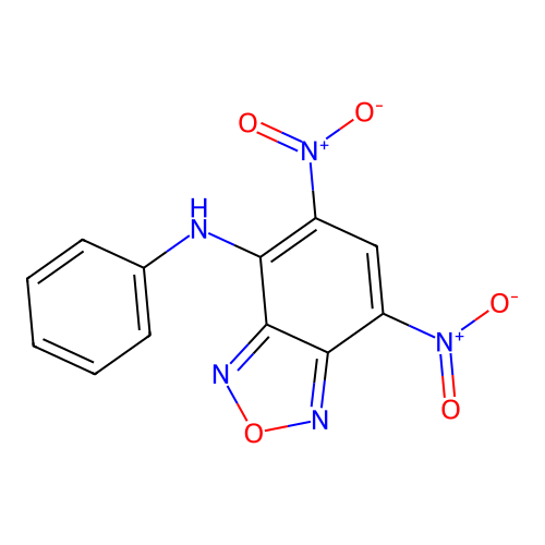 4-Anilino-5,7-bisnitro-2,1,3-benzoxadiazole structure
