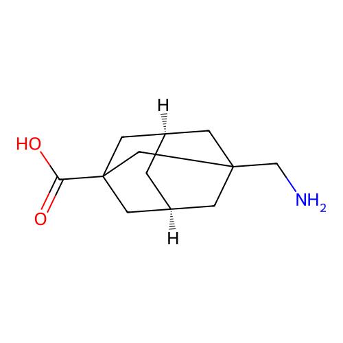 (5R,7S)-3-(aminomethyl)adamantane-1-carboxylic acid structure