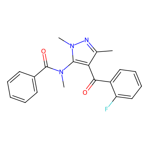 N-(4-(2-Fluorobenzoyl)-1,3-dimethyl-1H-pyrazol-5-yl)-N-methylbenzamide structure