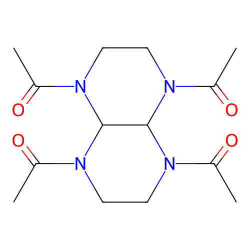 2,5,7,10-Tetraacetyl-2,5,7,10-tetraazabicyclo[4.4.0]decane structure