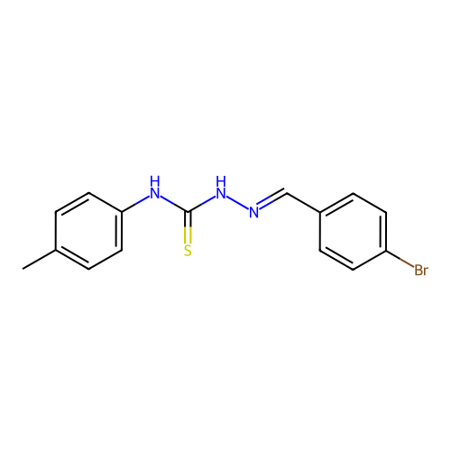 1-[(E)-(4-bromophenyl)methylideneamino]-3-(4-methylphenyl)thiourea structure