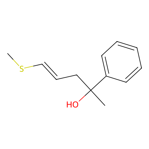 5-(Methylthio)-2-phenylpent-4-en-2-ol structure