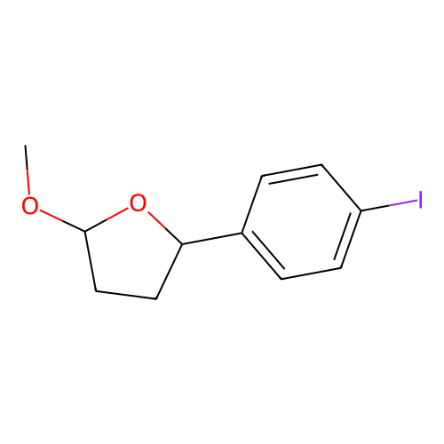 2-(4-Iodophenyl)-5-methoxytetrahydrofuran structure