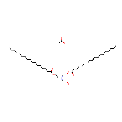 2-Hydroxyethyl-bis(2-octadec-9-enoyloxyethyl)azanium acetate structure