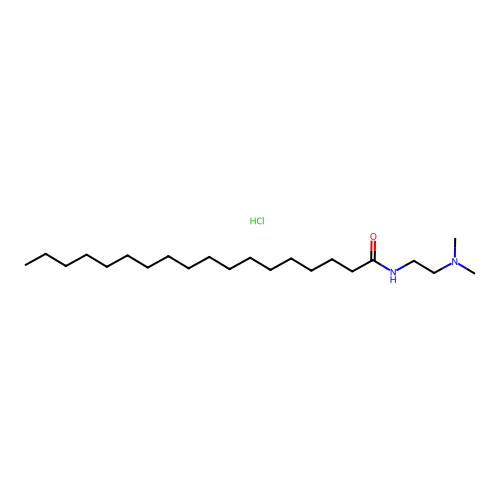 N-(2-(Dimethylamino)ethyl)stearamide monohydrochloride structure