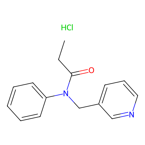 Propionanilide, N-(3-pyridylmethyl)-, hydrochloride structure