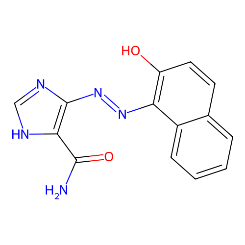 1H-Imidazole-4-carboxamide, 5-[(2-hydroxy-1-naphthalenyl)azo]- structure