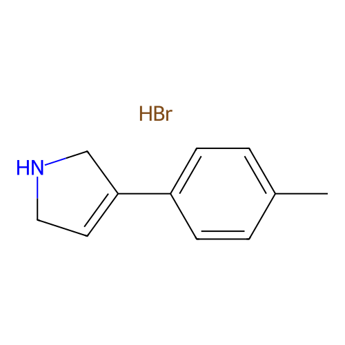 1H-Pyrrole, 2,5-dihydro-3-(4-methylphenyl)-, hydrobromide structure