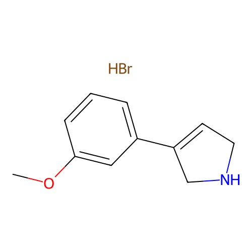 1H-Pyrrole, 2,5-dihydro-3-(3-methoxyphenyl)-, hydrobromide structure