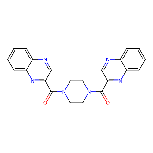 Piperazine-1,4-diylbis(quinoxalin-2-ylmethanone) structure