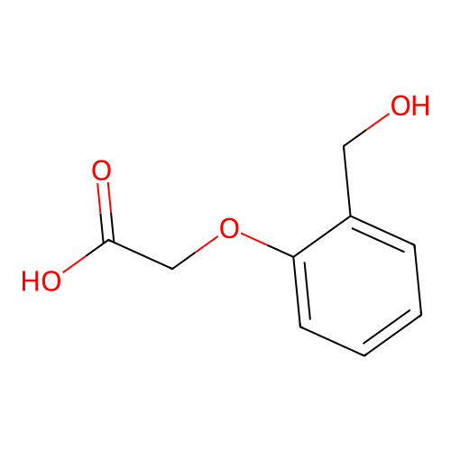(2-Hydroxymethyl-phenoxy)-acetic acid structure
