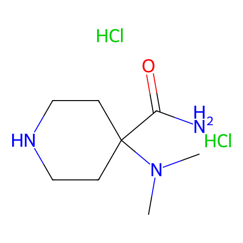4-(Dimethylamino)piperidine-4-carboxamide dihydrochloride structure