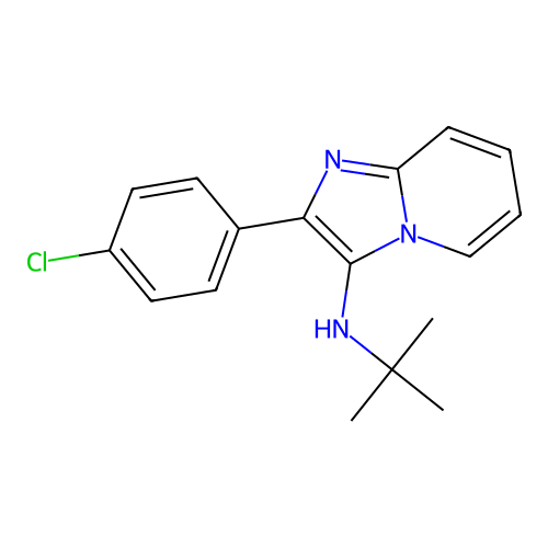 N-(Tert-butyl)-2-(4-chlorophenyl)imidazo[1,2-A]pyridin-3-amine structure