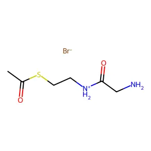 N-(2-(Acetylsulfanyl)ethyl)-2-aminoethanimidic acid--hydrogen bromide (1/1) structure