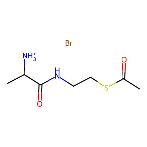 Acetic acid, thio-, S-2-(2-aminopropionamido)ethyl ester, hydrobromide structure