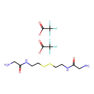 Acetamide, N,N'-(dithiodiethylene)bis(2-amino-, bis(trifluoroacetate) structure