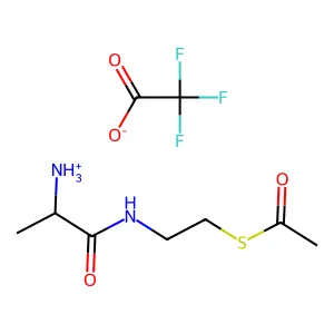 Acetic acid, thio-, S-2-(2-aminopropionamido)ethyl ester, trifluoroacetate structure