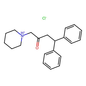2-Butanone, 4,4-diphenyl-1-piperidino-, hydrochloride structure