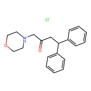 2-Butanone, 4,4-diphenyl-1-morpholino-, hydrochloride structure
