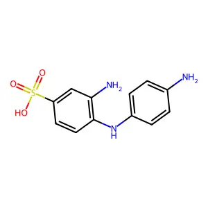 3-Amino-4-(p-aminoanilino)benzenesulfonic acid structure