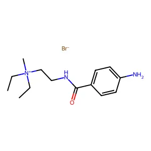 Ammonium, (2-(p-aminobenzamido)ethyl)diethylmethyl-, bromide structure