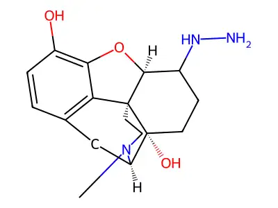 6-Hydrazinyl-17-methyl-4,5-epoxymorphinan-3,14-diol structure