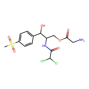 Thiamphenicol glycinate structure