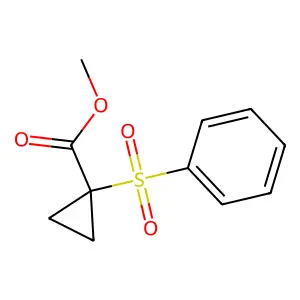 Cyclopropanecarboxylic acid, 1-(phenylsulfonyl)-, methyl ester structure