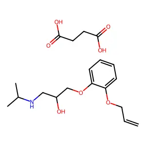 Butanedioic acid; 1-(propan-2-ylamino)-3-(2-prop-2-enoxyphenoxy)propan-2-ol structure