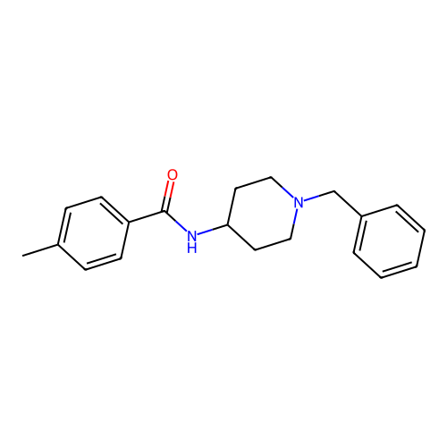 N-(1-benzylpiperidin-4-yl)-4-methylbenzamide structure